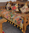Exclusive handmade vintage style banjara work 3 seater sofa throw with 3cushioncovers